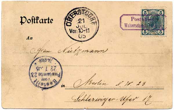 1905 cancel from Walserschanz